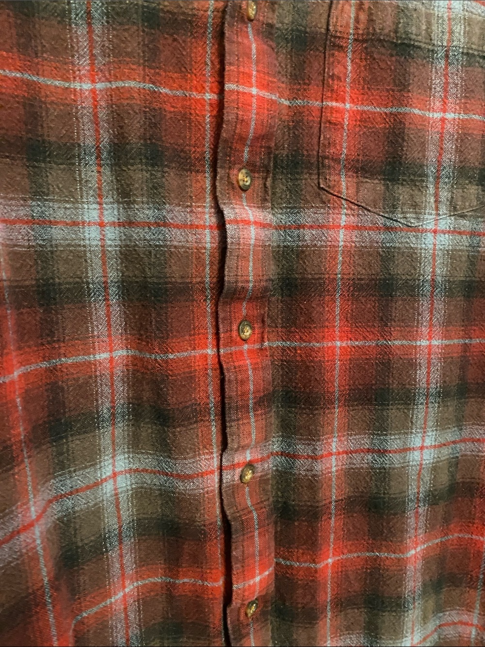 Pendleton Red and Brown Plaid Button-Up Shirt - Picture 3 of 9